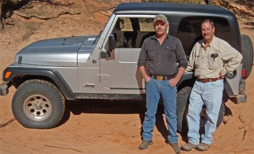 Ken and Bob helped me get my truck out of the sand.