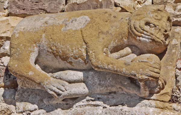 Lion eating person, Monastary of San Salvador