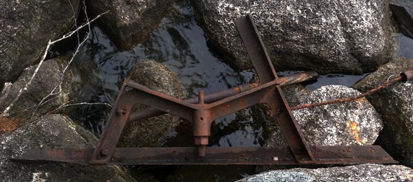 Boat Wreck Iron  - Paddlewheel?