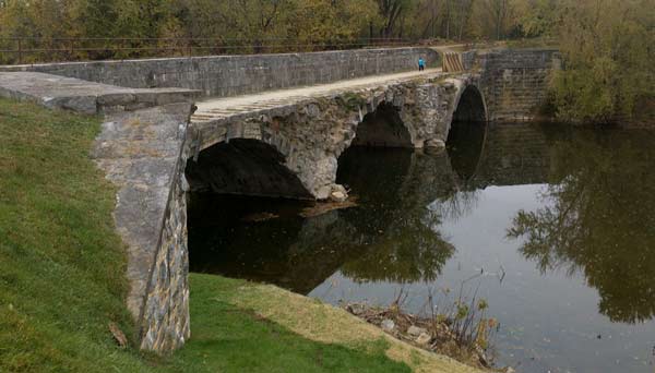 C&O Canal Aqueduct with Missing Wall