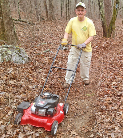 Rick Mowing the Pinhoti Trail