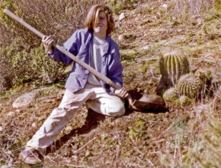 Me digging up Cacti