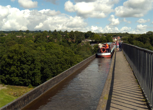 The Pontcysyllte Aqueduct, High over the River Dee