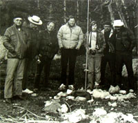 The bears destroyed a lot of food and made a big mess. My dad is second from left and I am third from right. Yosemite, California