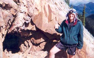 Jim loves nothing more than exploring old mines.  Near Windy Pass.