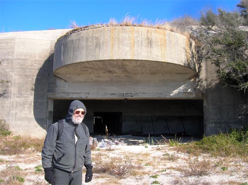 John at WWII Gunnery Bunker Complex.