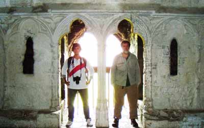 Jorge and Dan in the Chapel at Beaumaris Castle